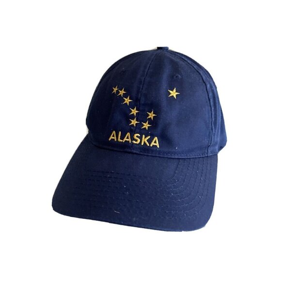 Blue State of Alaska Stars Souvenir Baseball Hat Cap Adjustable Snapback - Picture 1 of 6